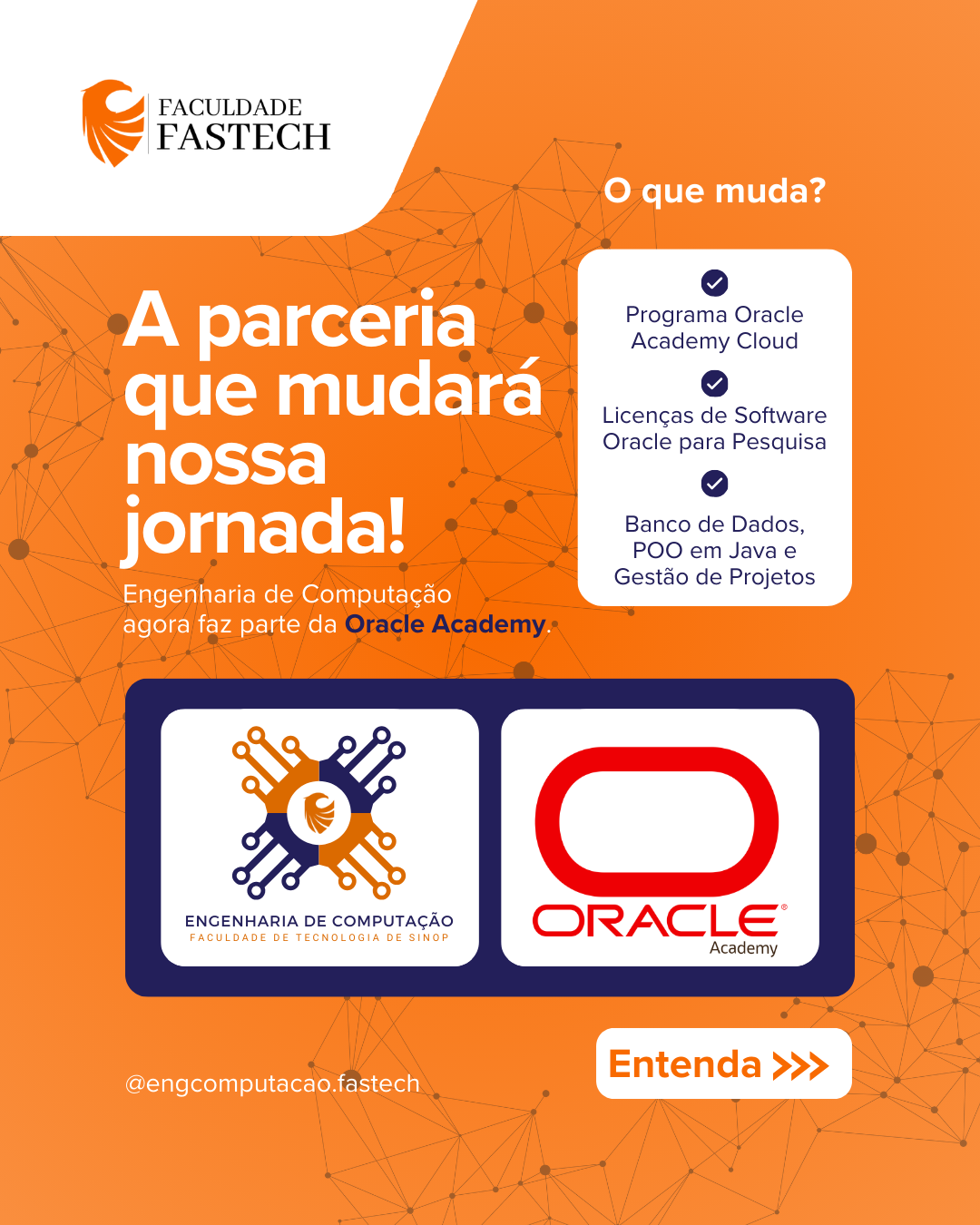 Faculdade FASTECH firma parceria com a Oracle Academy para capacitar futuros Engenheiros de Computação